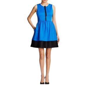Kate Spade Color Block Blue Black White Scuba Dress Women’s Size 4